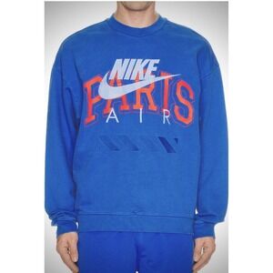 NEW Nike Air Oversized Crew Neck Heavy Sweatshirt Men's Large Paris Embroidered